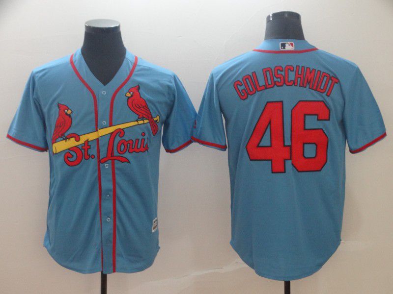 2019 MLB Men St.Louis Cardinals #46 Goldschmidt blue game Jerseys